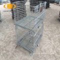 Cages de stockage en métal enduit en PVC avec 4 roues